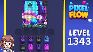 Pixel Flow Level 1343 Solution Walkthrough