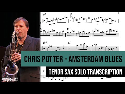 Chris Potter sounding incredible over an F Blues (Live with Al Foster) | Solo Transcription