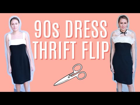 THRIFT FLIP | 90s dress into a trendy cocktail (EASY)