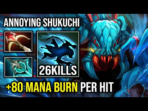 WTF +80 Mana Burn Per Hit 1v5 Brutal Hyper Carry Annoying Late Game Weaver Dota 2