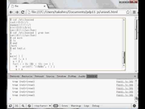 PDP-11 emulator with JavaScript 2013/07/22 (not fixed yet.)