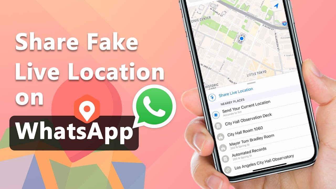 how to share fake live location on whatsapp