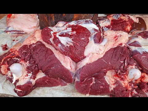 Fastest Beef Cutting Butcher Knife Skills || Amazing best butcher And Good selling