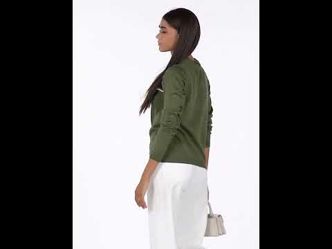 Dressberry Solid Round Neck Casual Women Green Sweater Buy