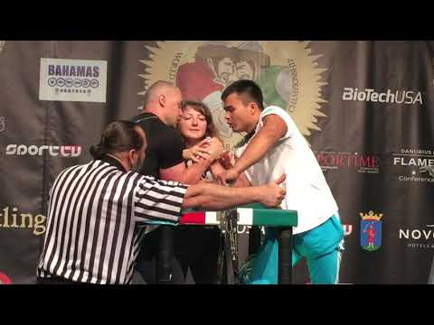 Janis Amolins (LATVIA) vs Magzhan Shaimiev (KAZ). World Championship 2017 , 75 kg Right arm