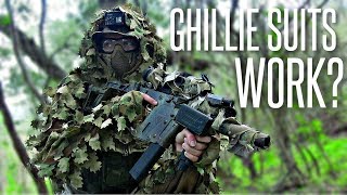 Do Ghillie Suits Actually WORK? - Airsoft (Leaf Suit / Krytac Vector)