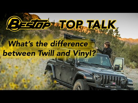 What is the difference between Bestop's Twill and vinyl materials?