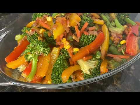 How to make Healthy and tasty mixed vegetables/broccoli bell peppers and mixed vegetables/Vegetarian