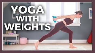 30 min Power Yoga with Weights - Dumbbells Yoga Workout