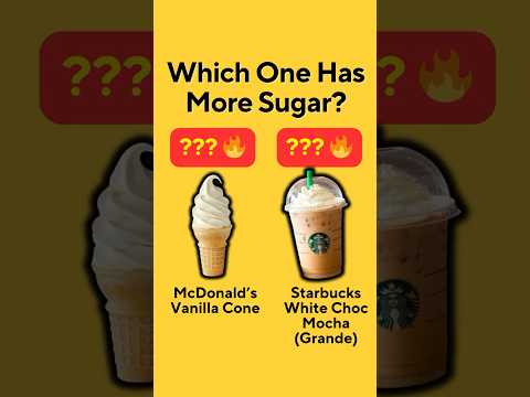 Sugar Showdown: McDonaldâs Vanilla Cone vs. Starbucks White Chocolate Mocha đŠâïž