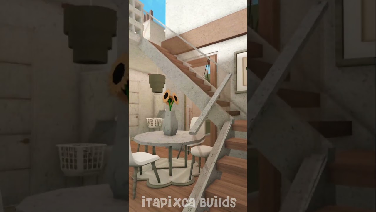 ꒰no gamepass boho summer loft꒱ ✿ bloxburg tour - #shorts #roblox #bloxburgbuild #robloxshorts