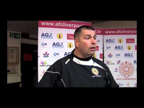 AFC Liverpool v Glossop North End 5th April 2014 Post Match Interview