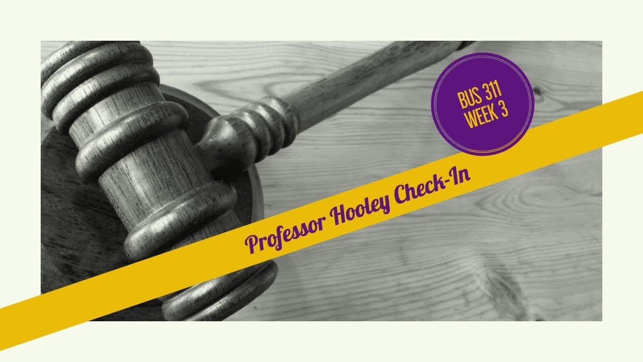 BUS 311 Week 3 Overview