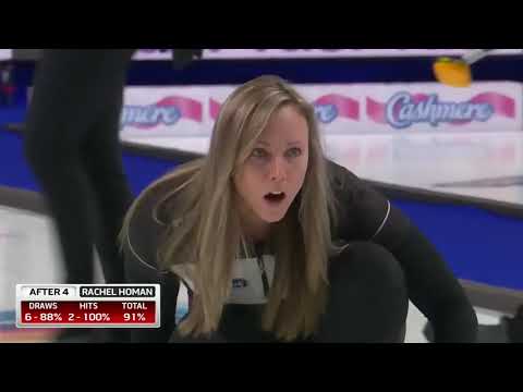 #stoh2020 [C1-5E] Homan (ON) up 5-1, puts up double center vs McCarville (NO)'s double corner guards