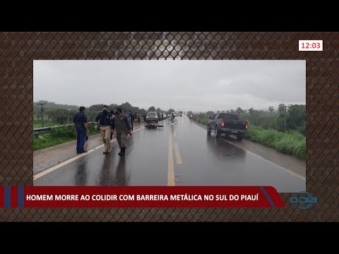 Homem morre ao colidir com barreira metálica em Geminiano do Piauí 16 02 2021