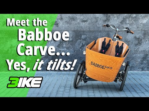 Meet the Babboe Carve - a tilting cargo trike!