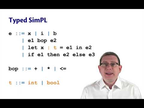 SimPL Type System | OCaml Programming | Chapter 9 Video 32