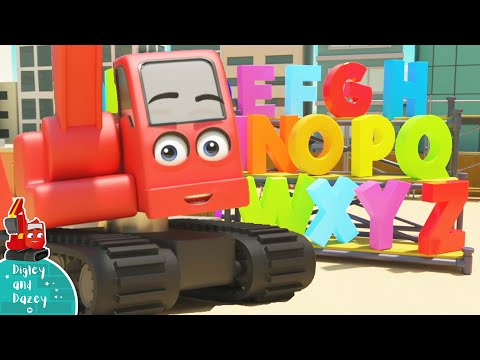 Alphabet - Learn Your ABC's - Construction Songs for Kids | Digley and Dazey