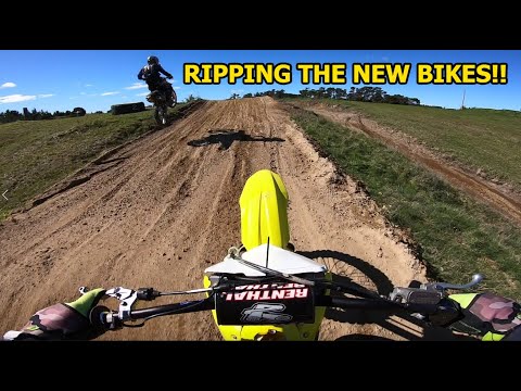 FIRST RIDE ON MY NEW 08 RM250 & 2015 CRF450R!!!