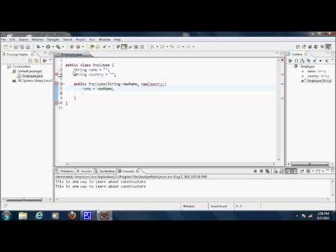 Java Video Tutorial 24 Constructors