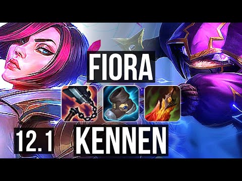 FIORA vs KENNEN (TOP) | 11/1/4, 8 solo kills, Rank 7 Fiora, 400+ games | KR Grandmaster | 12.1