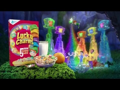 TV Commercial - Lucky Charms Marshmallow Discovery - 5 New Clover Hats - There Magically Delicious