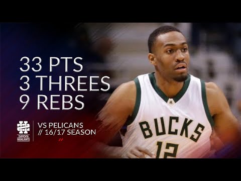 Jabari Parker 33 pts 3 threes 9 rebs vs Pelicans 16/17 season