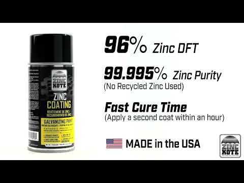 ZincKote Zinc Film Cold Galvanizing Coating - 22 oz Aerosol Can (12 Pack)