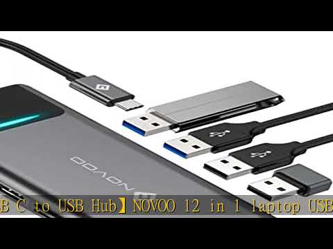 USB C Docking Station Dual Monitor, NOVOO 12 in 1 MacBook Docking Station Triple Display Dual HDMI