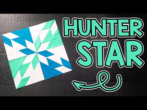 Traditional Hunter Star Quilt Block | Layer Cake Quilt Blocks | Quilt Block Mini Series