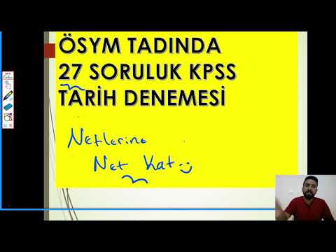 27 Soruluk KPSS Tarih Denemesi ( Çözersen Fark Yaratırsın) #2022KPSS