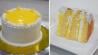 Spongy Lemon Cake Recipe | Lemon Curd Recipe