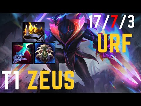 T1 Zeus Zed URF Patch 14.3 Korea Challenger