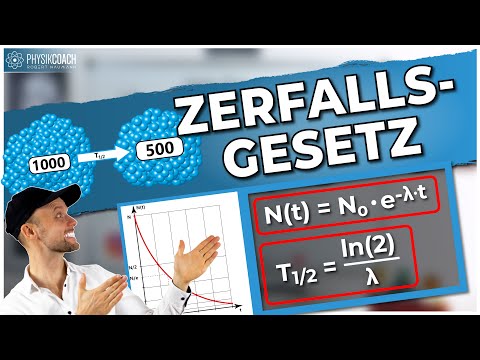 Decay law and half-life - Atomic physics (NEW)