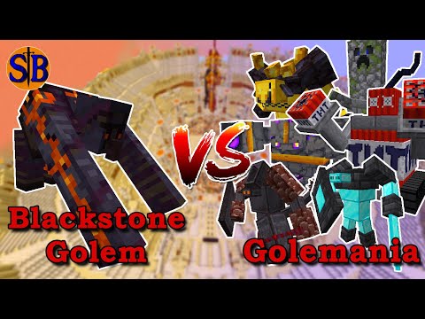 Blackstone Golem vs Golemania | Minecraft Mob Battle