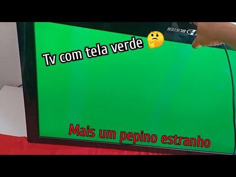 Buster HBTV-40D02 FD TV turns on, screen goes green, image becomes garbled, and then the speaker ...