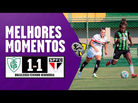 Gols e lances de América-MG x São Paulo