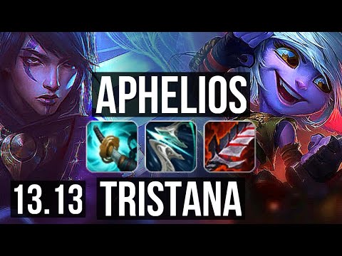APHELIOS & Thresh vs TRISTANA & Pantheon (ADC) | Rank 1 Aphelios, Rank 4 | NA Challenger | 13.13