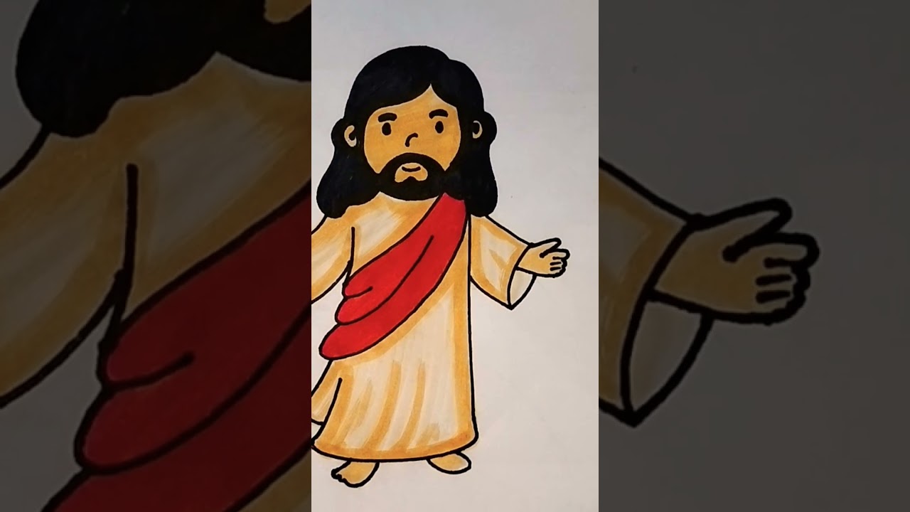 Jesus drawing, #art #drawing #shorts #christian
