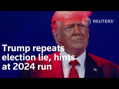 トランプ氏は選挙の嘘を繰り返し、2024年の出馬をほのめかす (Trump repeats election lie, hints at 2024 run)