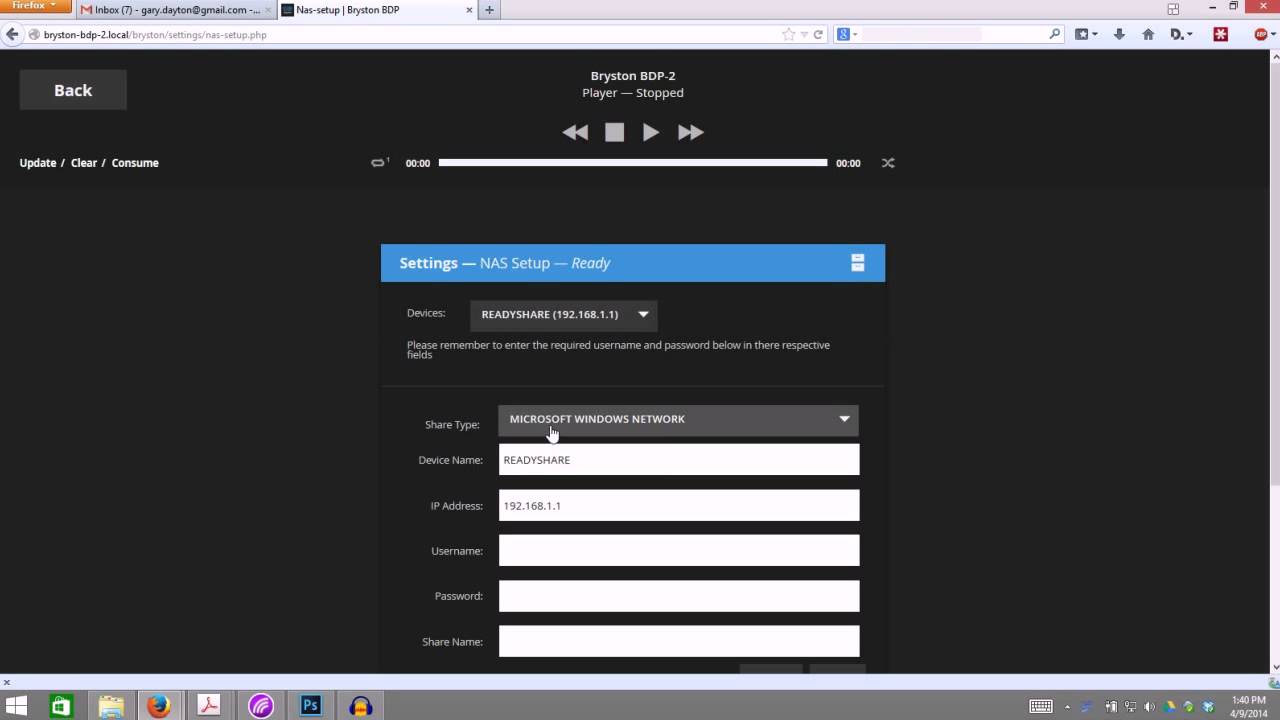 Connect an NAS to your Bryston BDP-1 or BDP-2