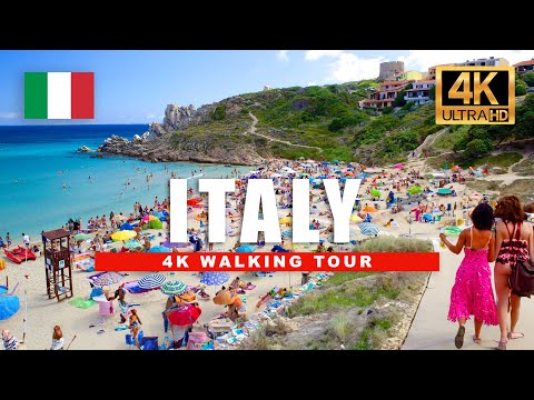 🇮🇹 Sardinia, Italy Walking Tour - Beautiful Streets and Beaches of Santa Teresa [4K HDR 60fps]