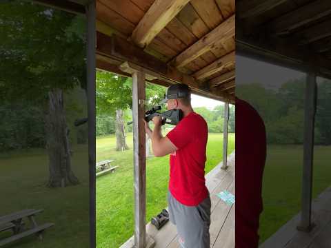 Pellet Gun vs. Clay Pigeon at 55 yards 🎯 #hunting #sharpshooter #shorts