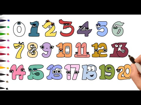 Learn Numbers 0-20 with Number Lore | Math Drawing Tutorial | Educational Counting For Kids