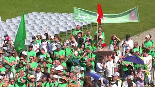 Wejście pierwszej kolumny pieszych pielgrzymów diecezji włocławskiej, Jasna Góra, 13.08.2025 r.