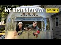 Gutting Renovating A 1973 Vintage Airstream Ep 1