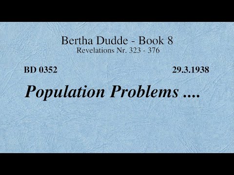 BD 0352 - POPULATION PROBLEMS ....