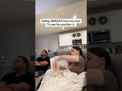 Hiding food from my husband to get his reaction #fyp #husbandwife #foryou #tiktok#funny