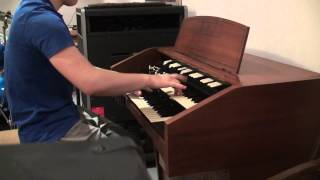 Video thumbnail for Hammond L222 (L100,L122) with leslie 760 fast improv in C by SjoerdHammond