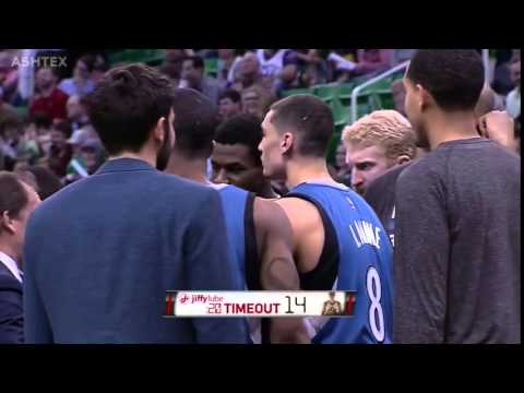 Zach LaVine Clutch 3 Pointers   Timberwolves vs Jazz   March 23, 2015   NBA 2014 15 Season